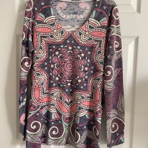 Multi colored long sleeved Top